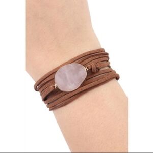 New Roze Quartz Wrap Bracelet